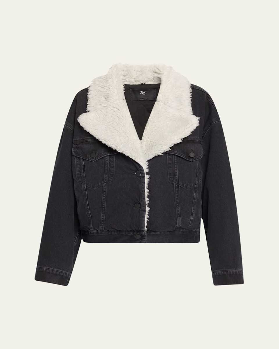Neil Denim Teddy Trucker Jacket
